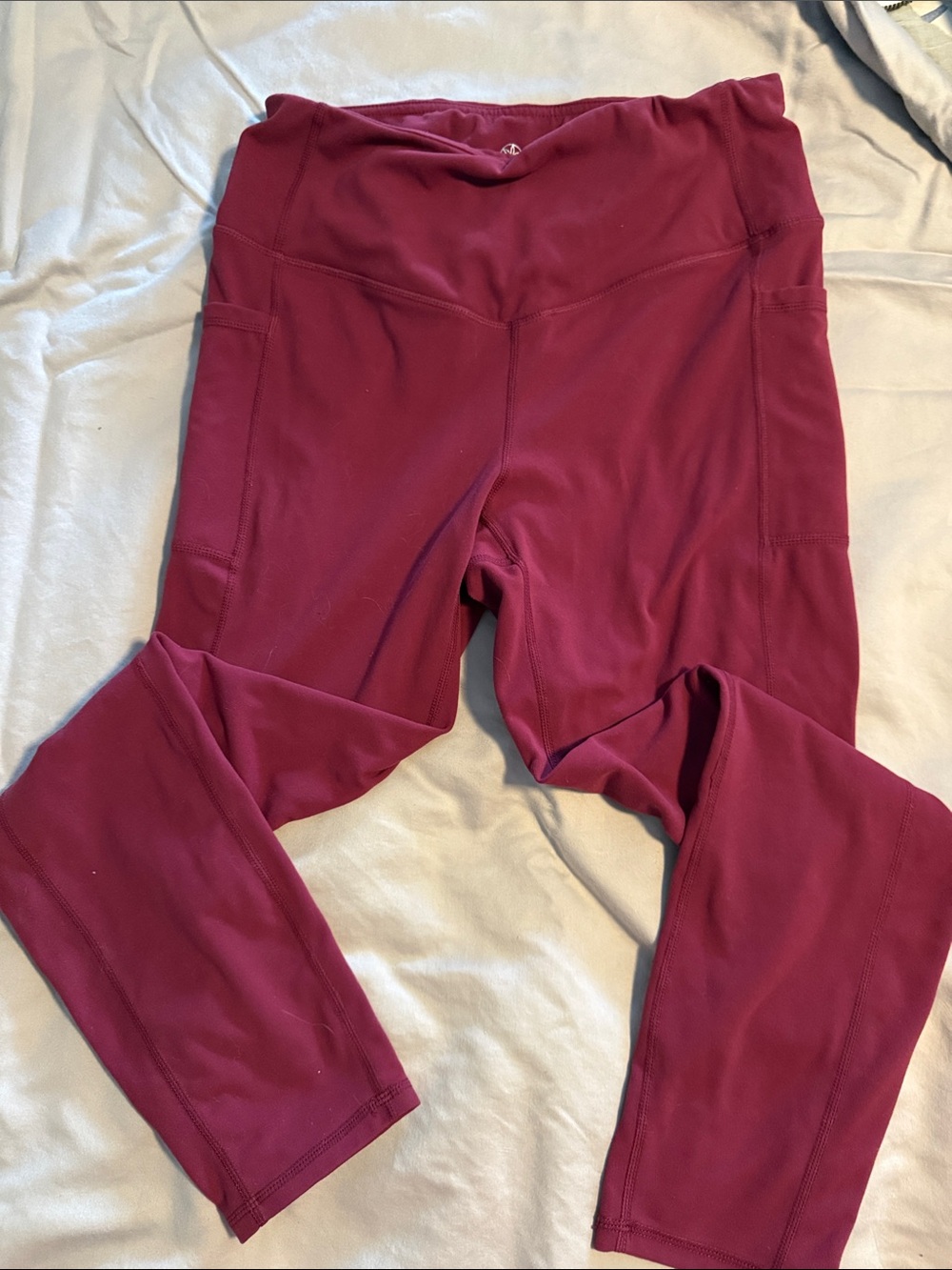 GAIAM Women's Burgundy High-Waist Active Leggings